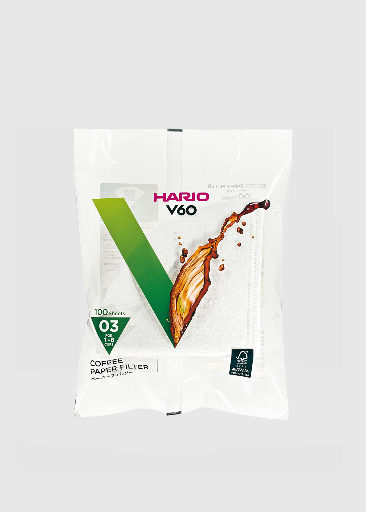 Hario filtry papierowe V60-03 100szt